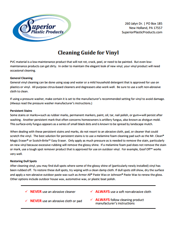 vinyl-cleaning-guidelines