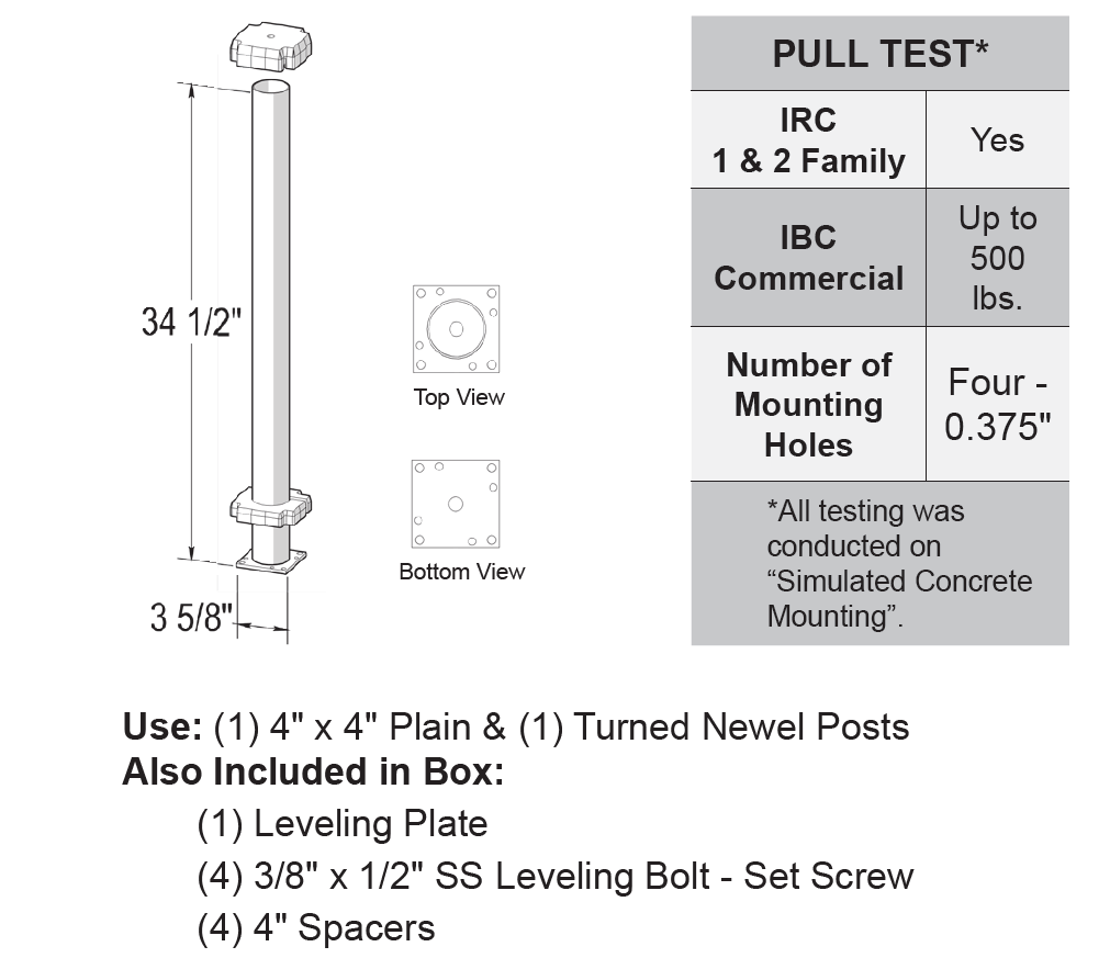 8436g-nt-post-mount Post Mounts - Superior Plastic Products